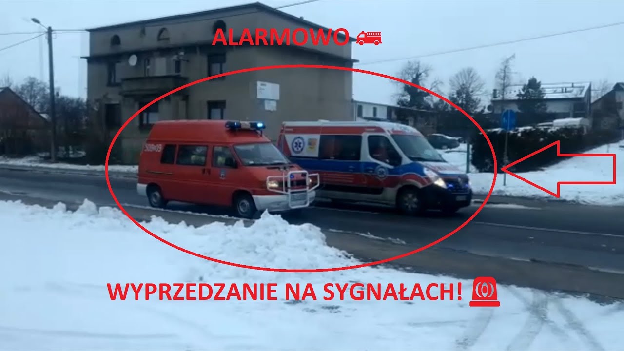 HIT! Alarmowe wyprzedzanie! Dojazd służb do wypadku w Sadowie! Alarmowo OSP, JRG, ZRM oraz policja.