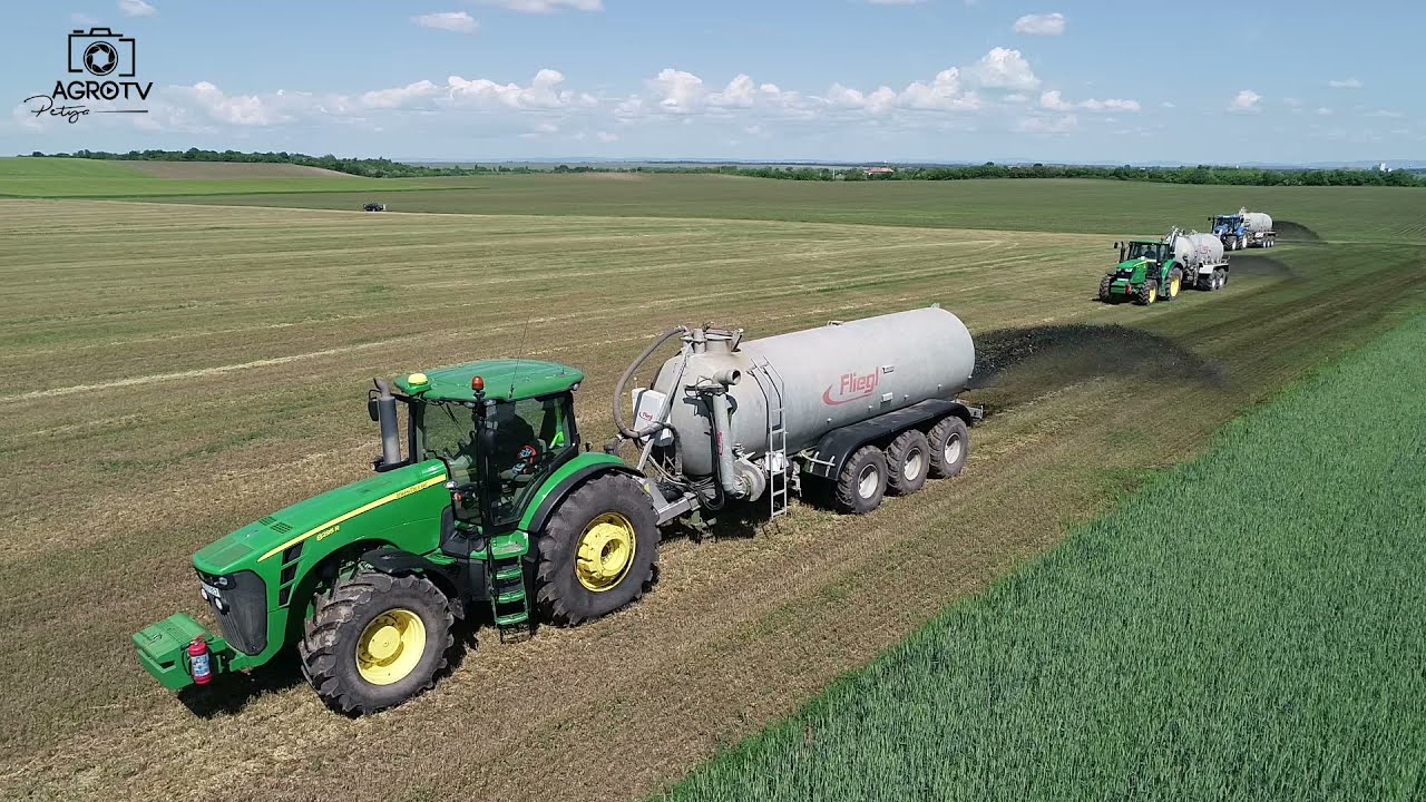 Hígtrágya kijuttatás Fliegl 16-25 m³-es tartálykocsikkal
