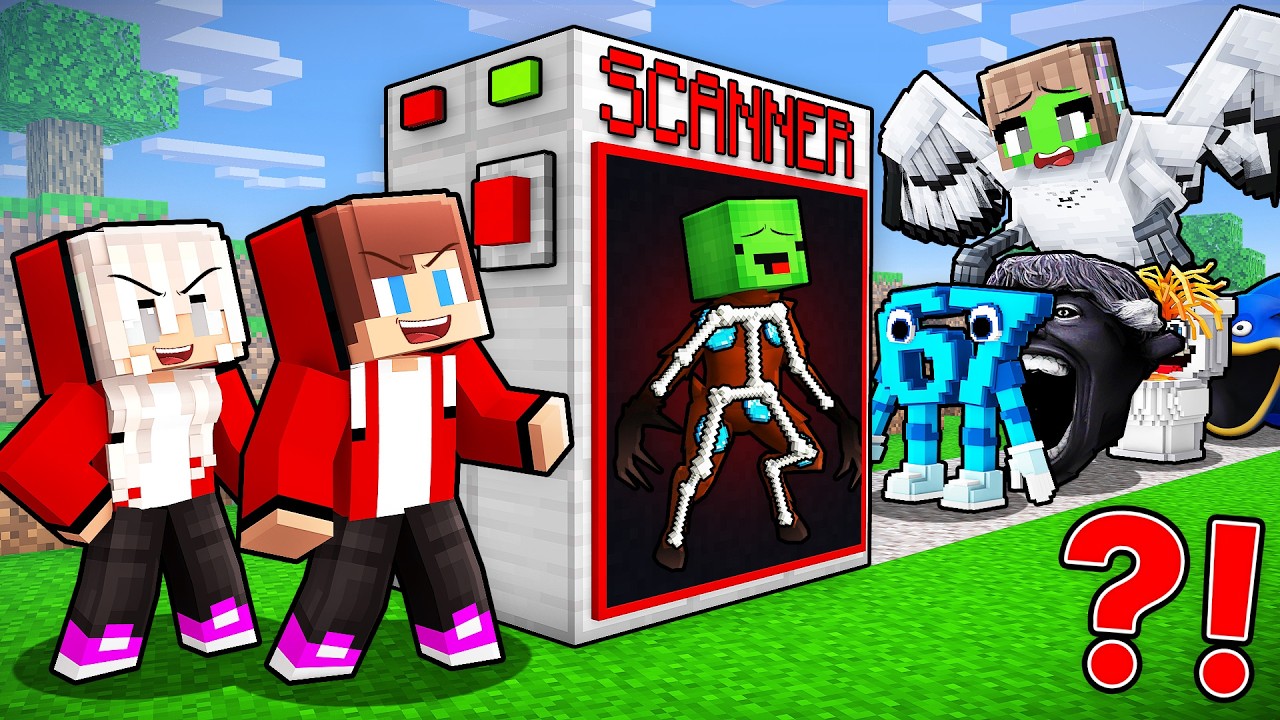 JJ Family Use a MOB SCANNER To Find Mikey Family in Minecraft - Maizen