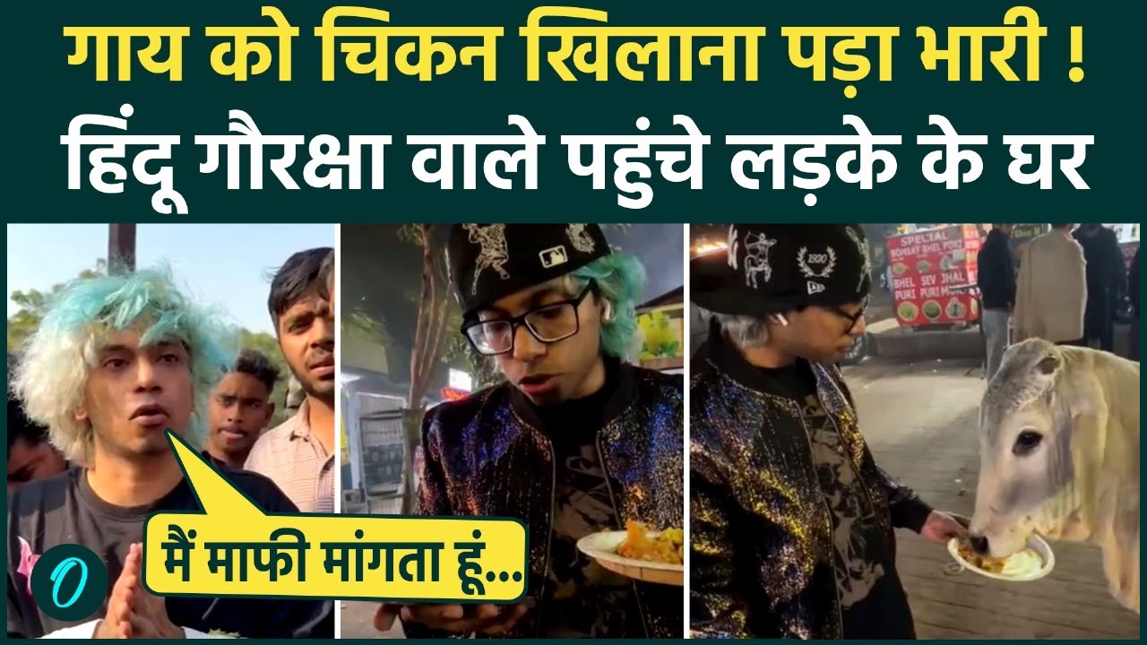 Cow Chicken Momos Video: गाय को चिकन खिलाने वाले युवक के घर पहुंचे हिंदू गौरक्षा दल, फिर जो हुआ...