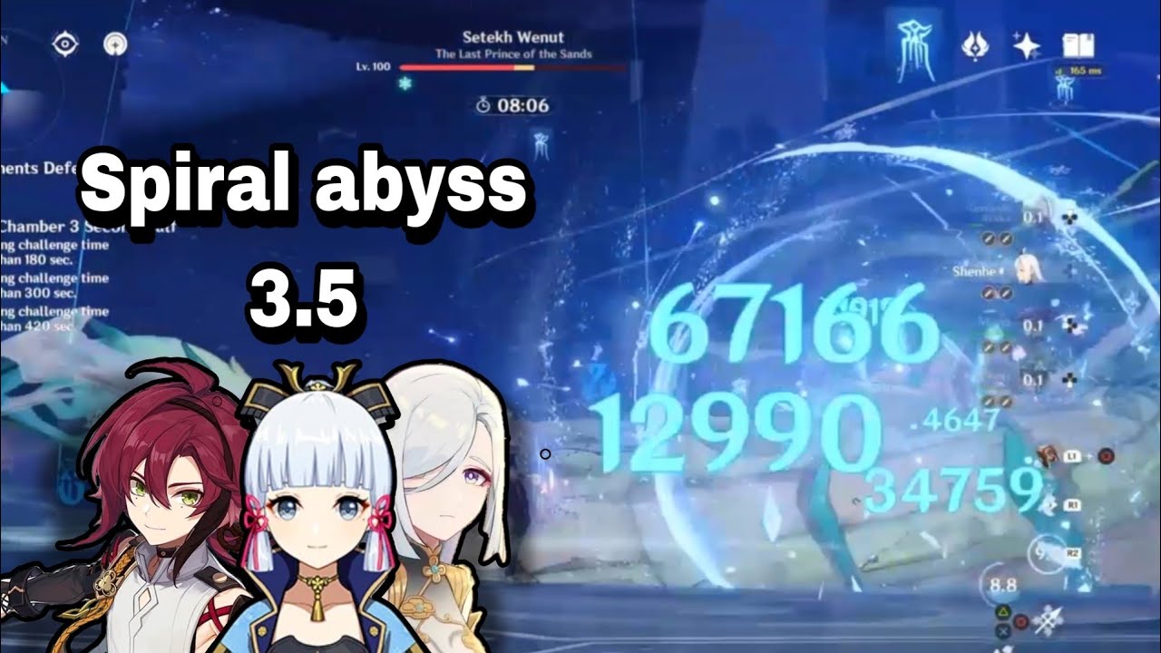 Ayaka's freeze & Heizou's national | Spiral abyss showcase (Genshin Impact)