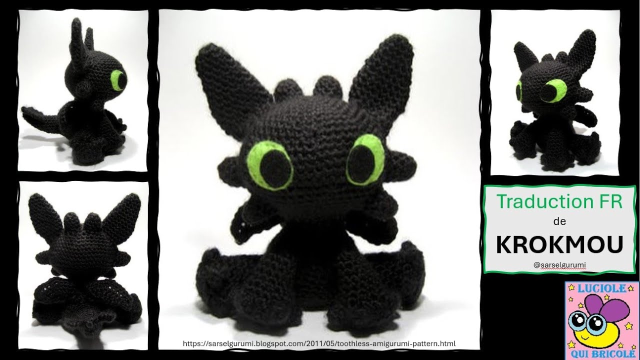 KROKMOU le petit DRAGON Tuto crochet (traduction FR de sarselgurumi  )
