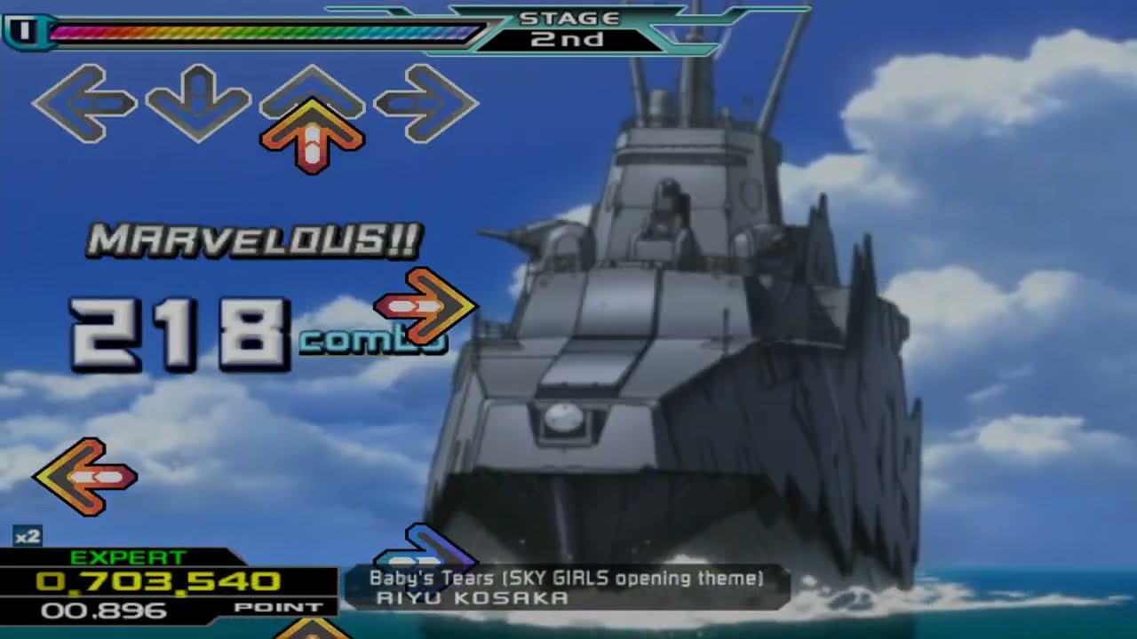 Baby's Tears (SKY GIRLS opening theme) RIYU KOSAKA DDR SUPERNOVA 2 4k HD 60fps