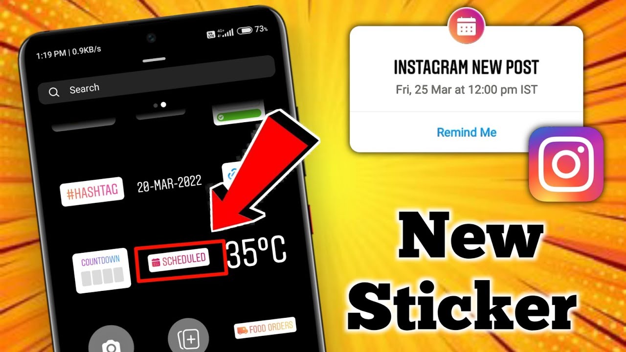 Instagram Story Scheduled Sticker | Instagram Story New Sticker | Instagram Story Update | 2022