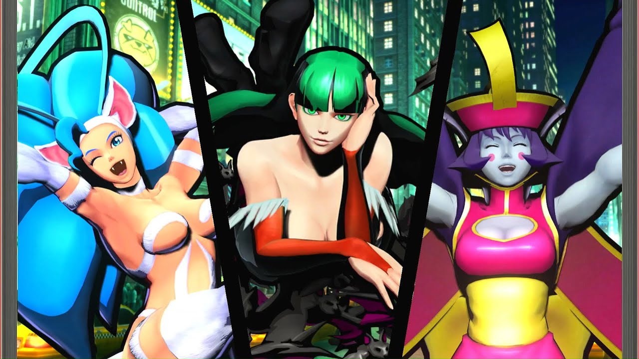 Прохождение игры Ultimate Marvel VS Capcom 3 с участием Морриган, Фелиции и Сянь-Ко (аркадный реж...