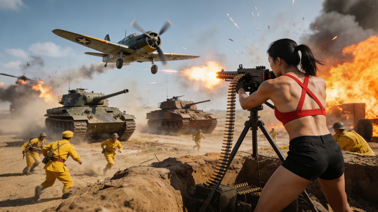 高燃抗日電影！女特工抄起重兵器火力全開，精准狙殺百名日軍！！⚔️ 抗日 MMA _ Kung Fu #action  #特工電影 #槍戰  #抗日電影