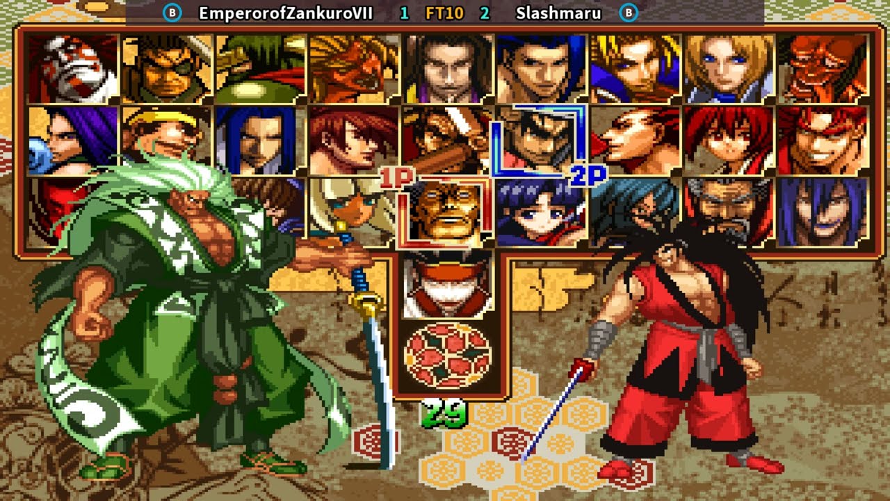 Samurai Shodown V Special FT10 EmperorofZankuroVII (Zankuro) vs Slashmaru (Haohmaru)