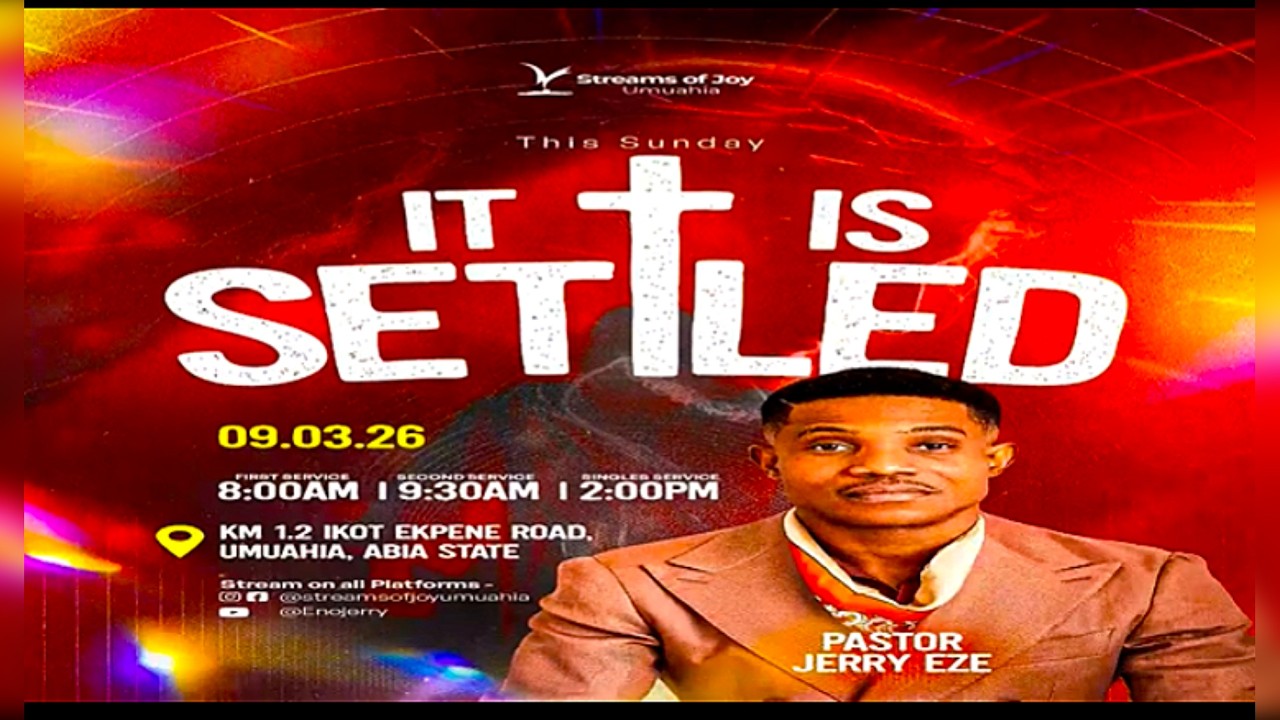 IT IS SETTLED || SUNDAY SERVICE || 8TH MARCH 2026