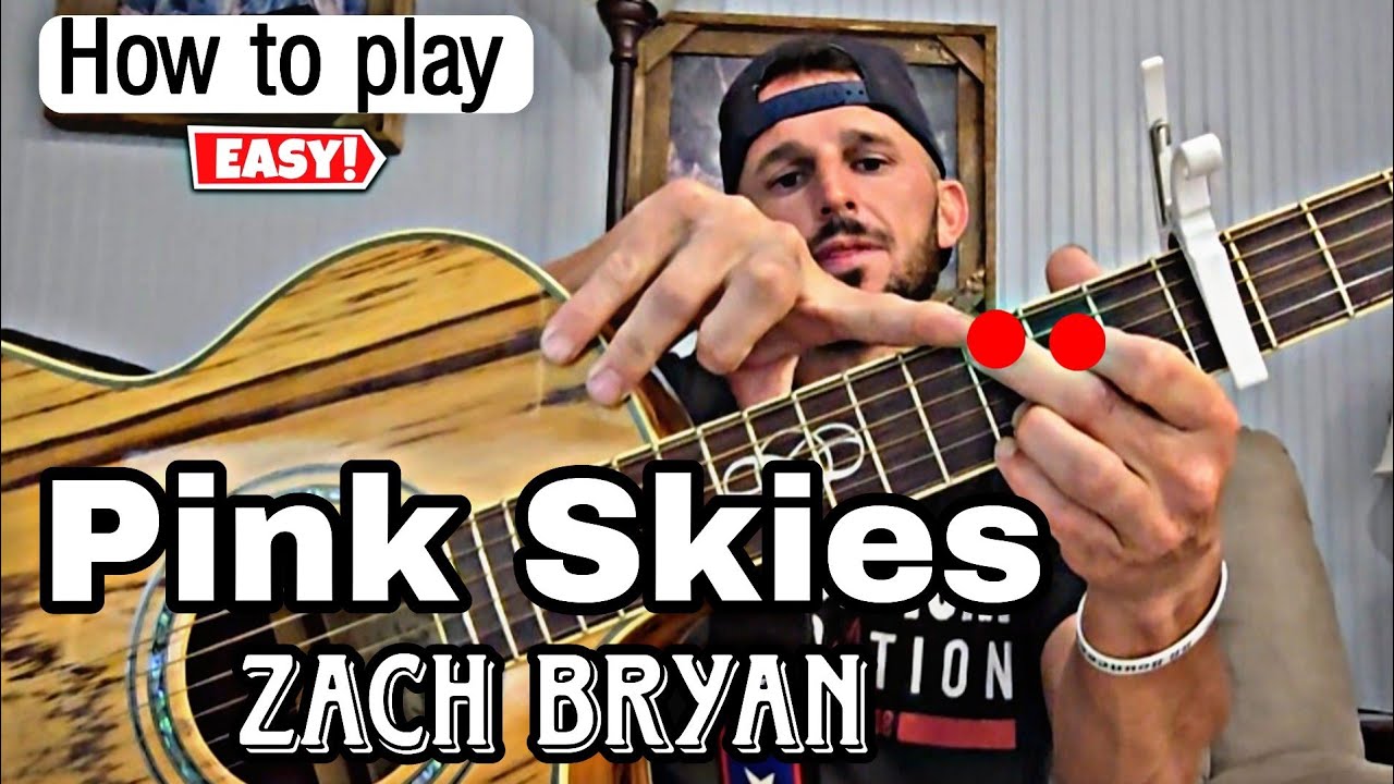 How to play PINK SKIES | Zach Bryan | Beginner Guitar Lesson