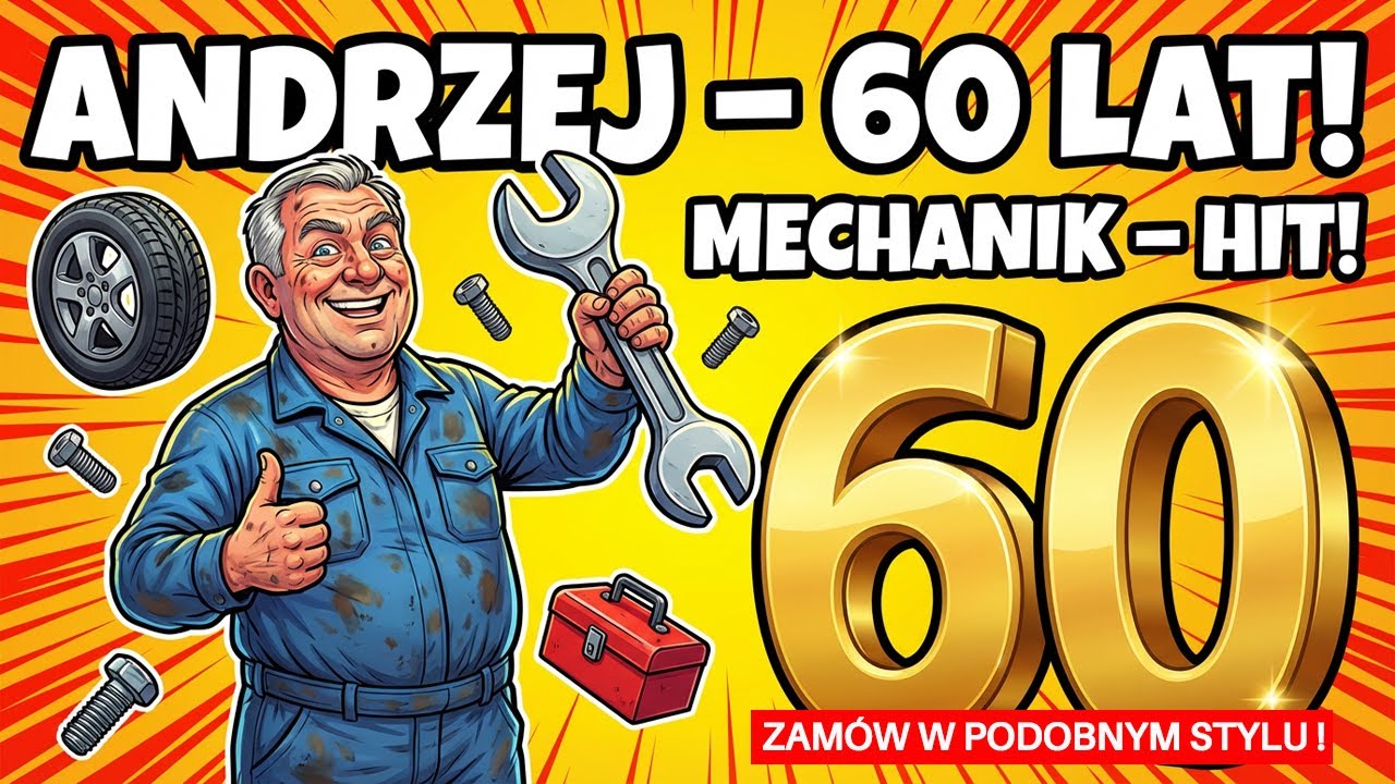 Andrzej Mechanik – 60 lat | Piosenka na urodziny | Spersonalizowany prezent (Przykład)