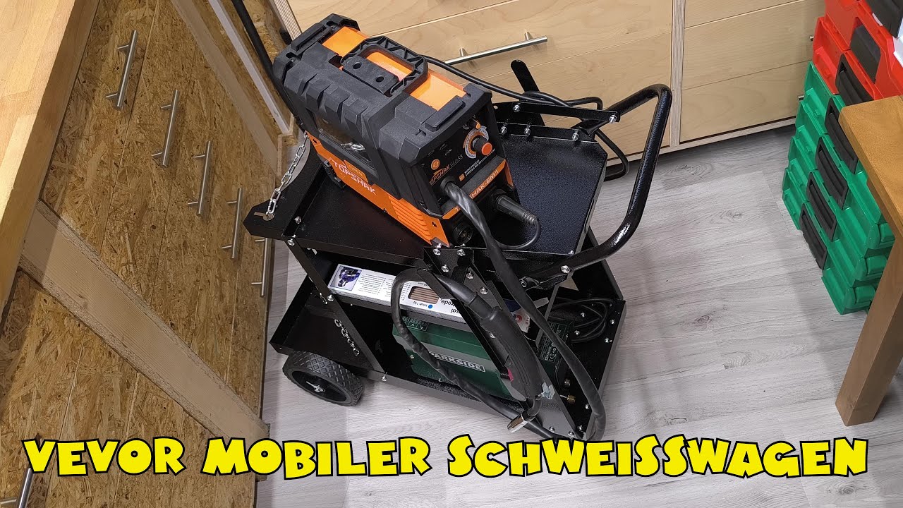 VEVOR Schweißwagen 3 Ablageflächen - Wagen für Schweißgeräte