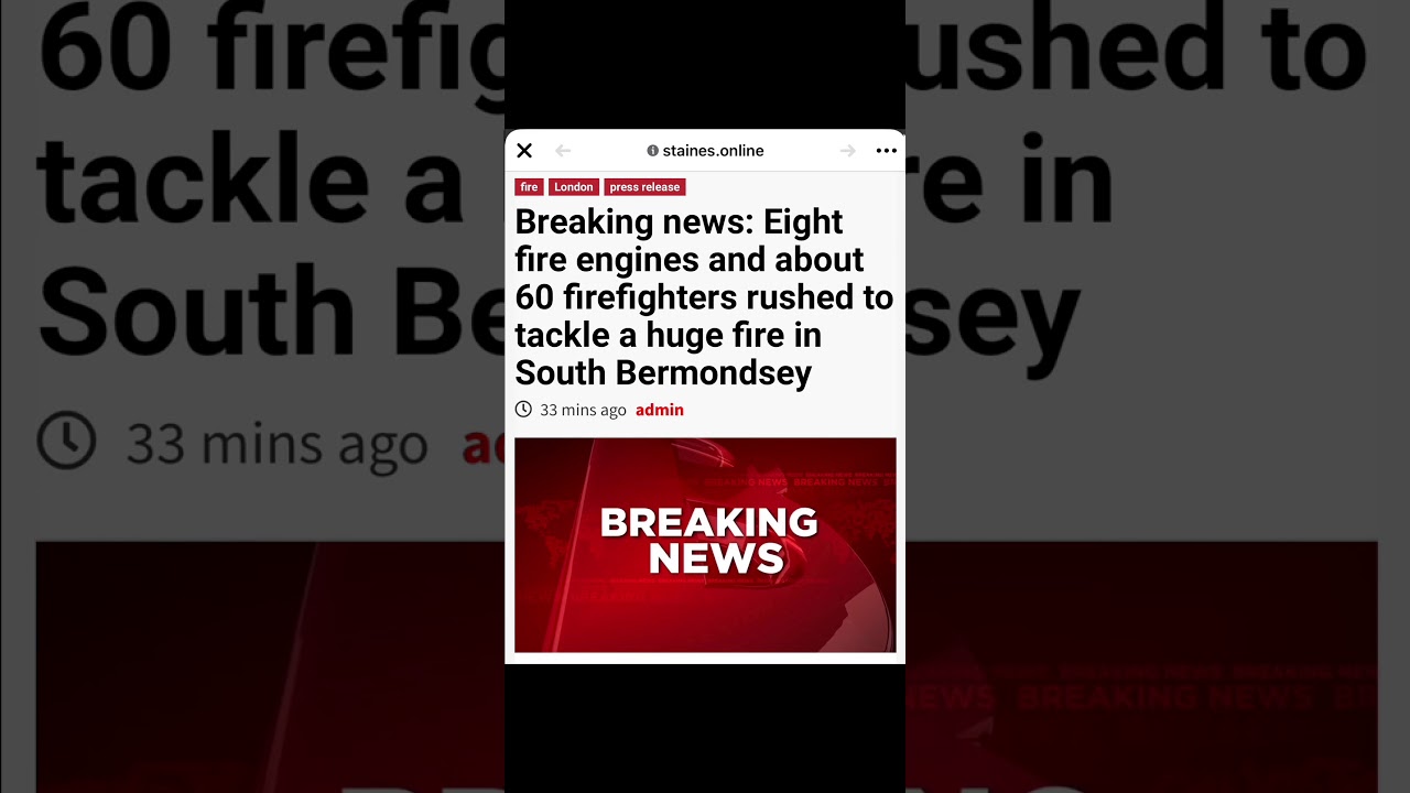 Massive fire in South Bermondsey high rise block of flats