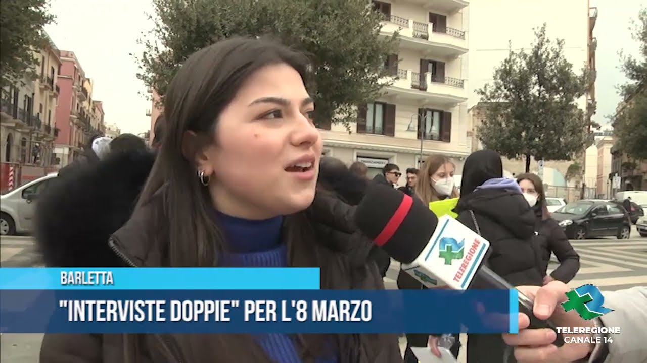 BARLETTA Interviste doppie  per l'8 marzo TG Teleregione 08 03 2022