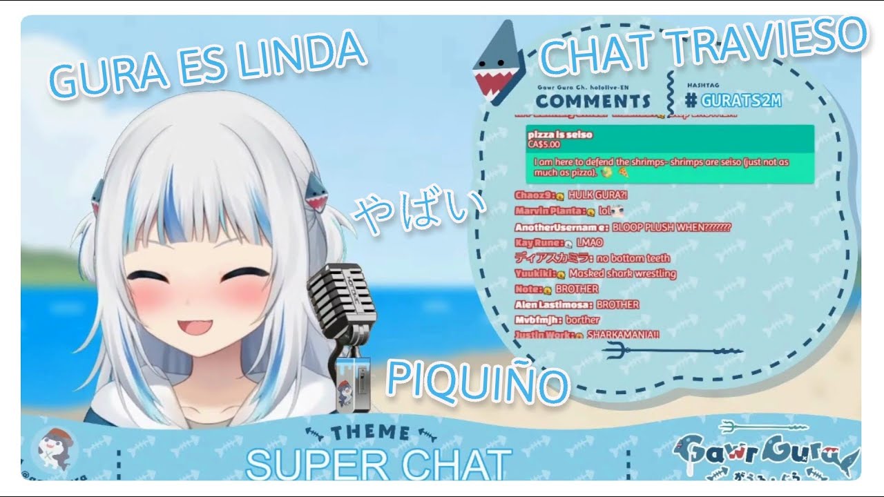Gura habla español y el chat la hace decir algo raro sobre su senpai [HololiveEN] [Sub Español]