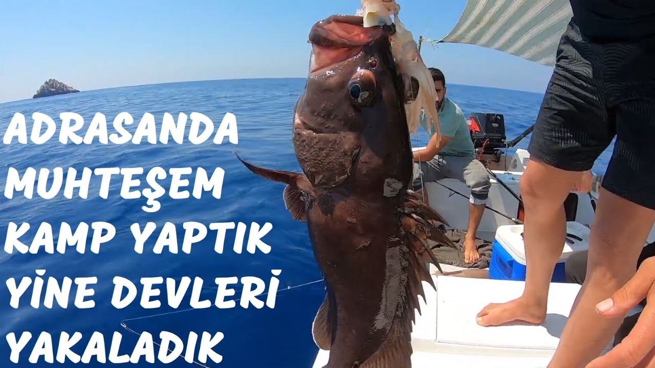 Adrasan Korsan Koyunda Kamp Yapıp Yine Dev Balıklar Yakaladık!