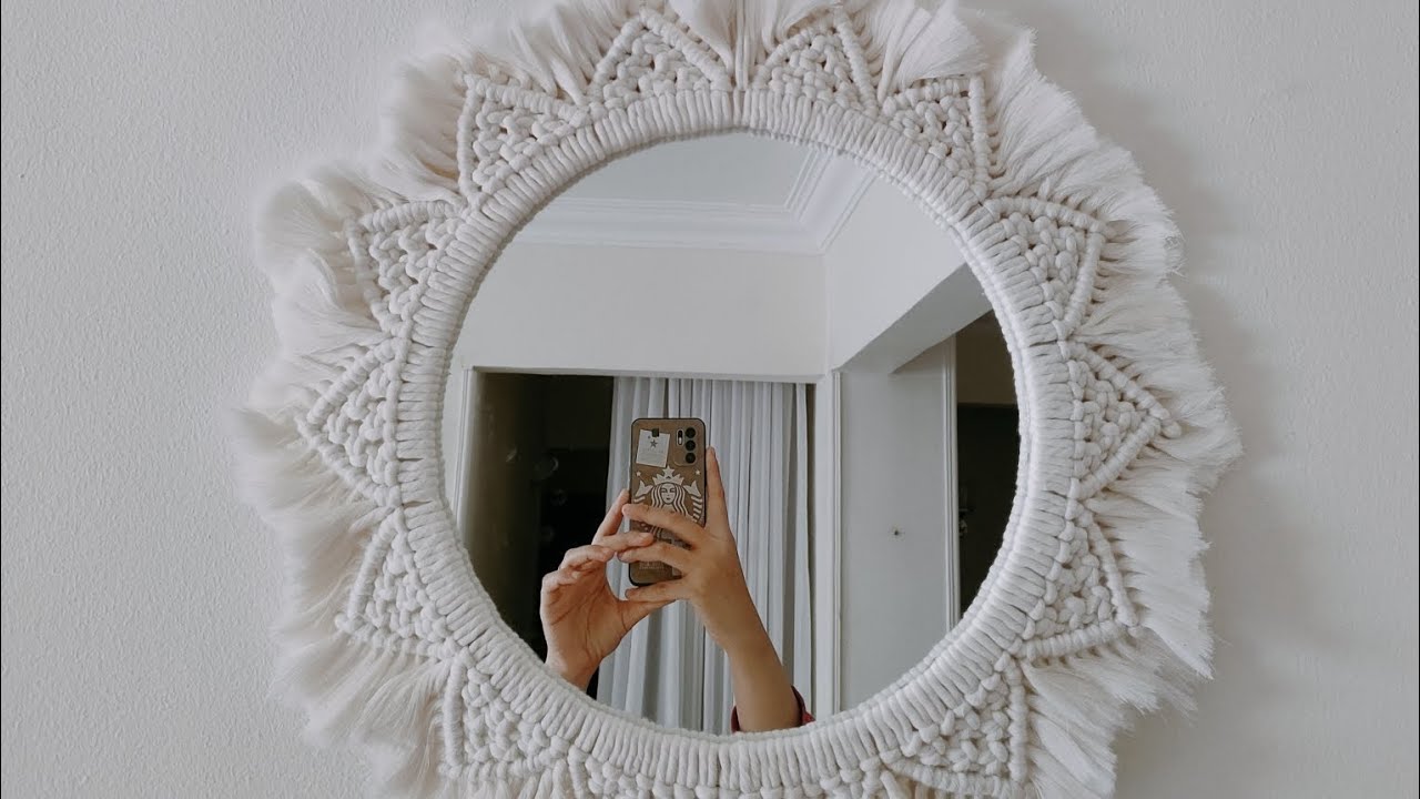 مرايا مكرمية - trendy macrame mirorr