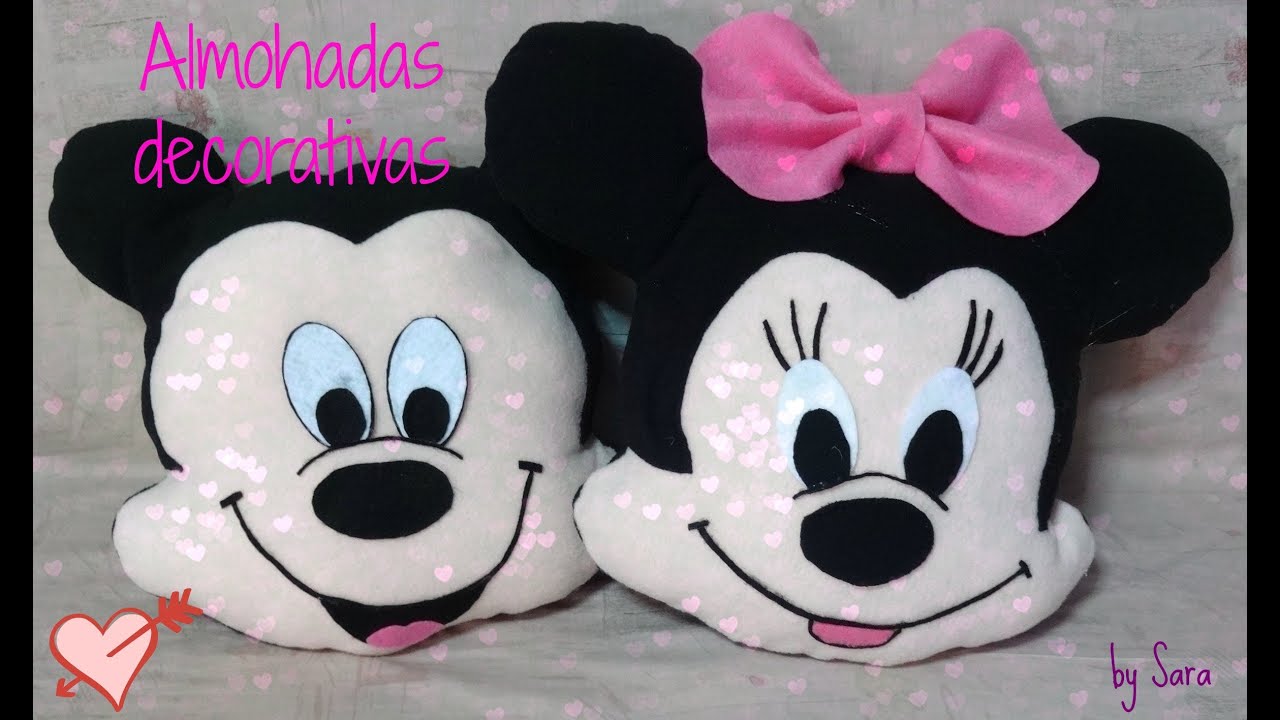 DIY almohadas decorativas MINNIE Y MICKEY MOUSE