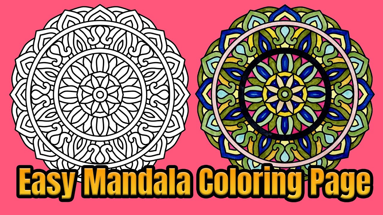 Mandala Coloring Page Colored With Relaxing Music Colored By Osman Mandalas World | Video 146