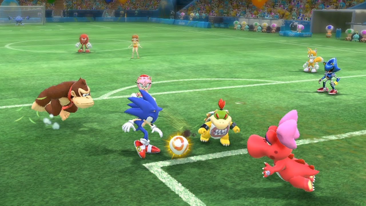 Mario and Sonic at The Rio 2016 Olympic Games #Football -Team Sonic vs Team Yoshi , Daisy