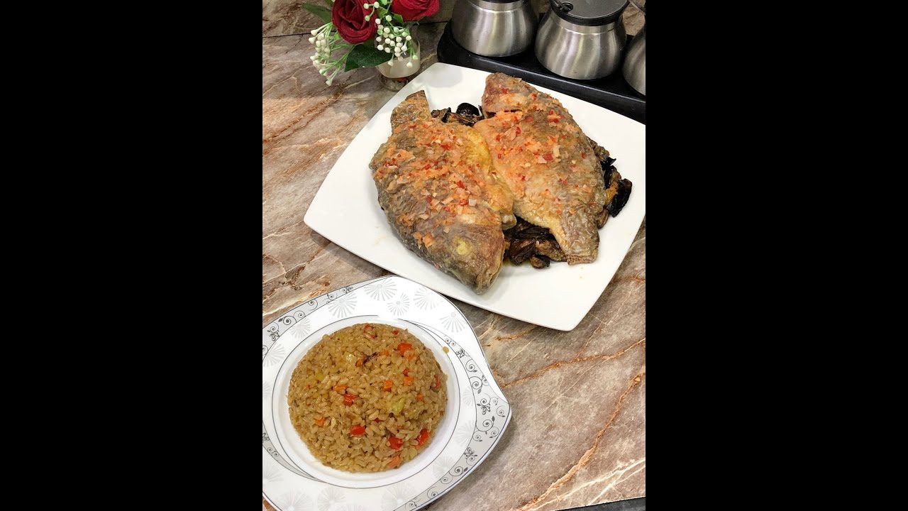 سمك بالخل و الثوم بطريقتي المميزة و الأرز الصيادية بتكات اسكندرانية رانيا النجار