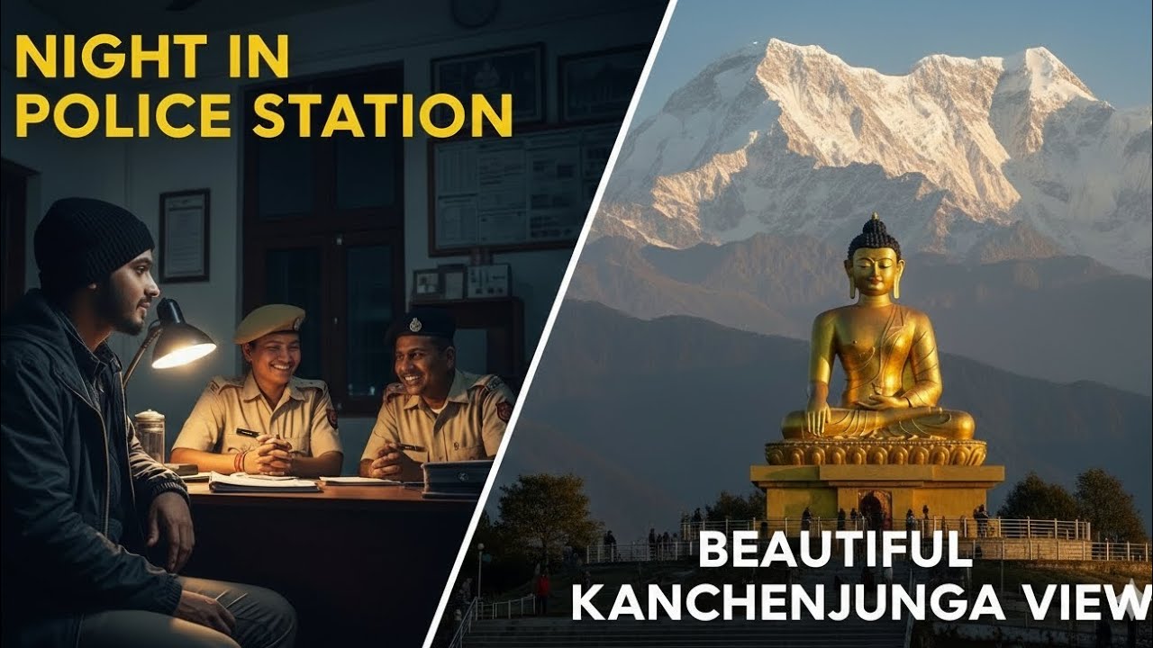 Unexpected Twist in Ravangla! Homeless to Guest at Police Station | Morning Buddha Park Magical view