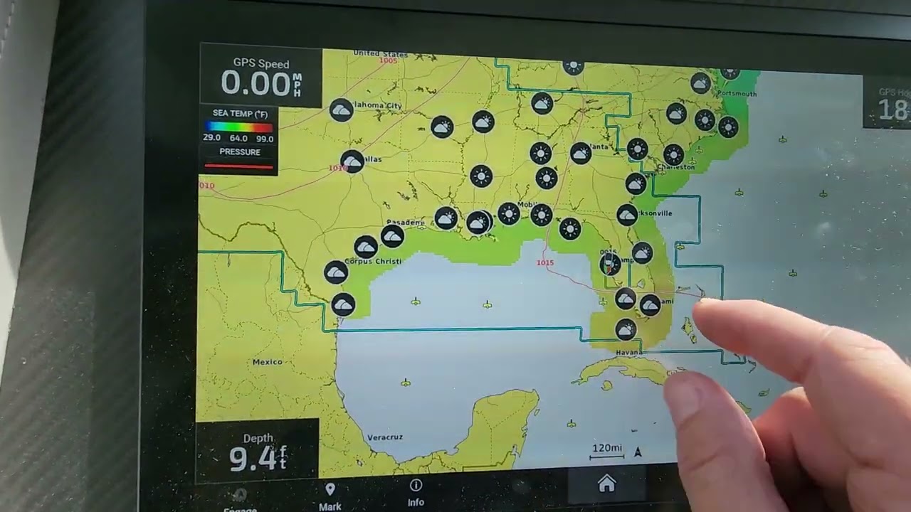 Garmin GXM54 weather module operation with GPSMAP screens