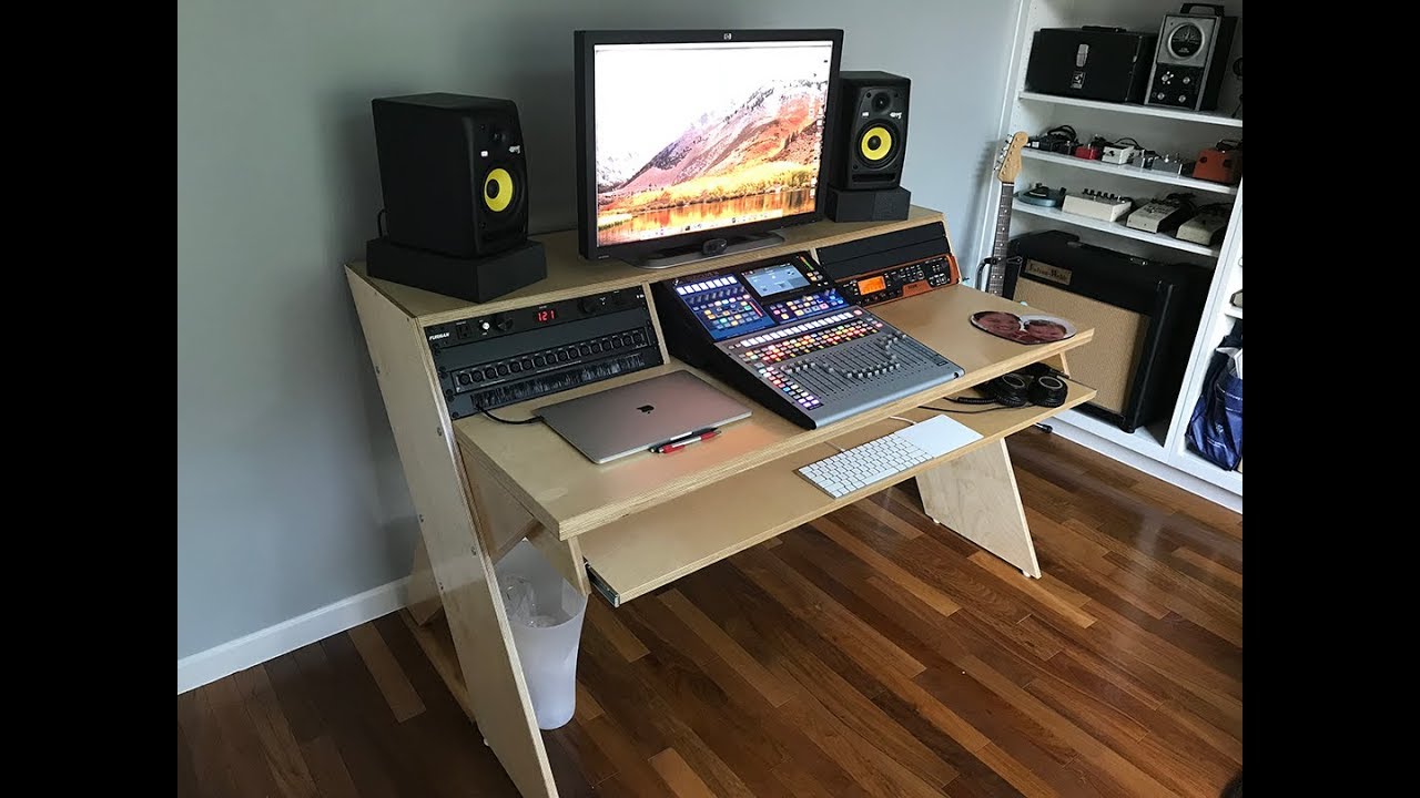 DIY Output Platform Desk w/ angled racks
