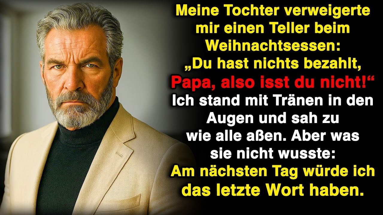 Meine Tochter verweigerte mir das Essen an Heiligabend  „Du hast nichts beigetragen “ Dann