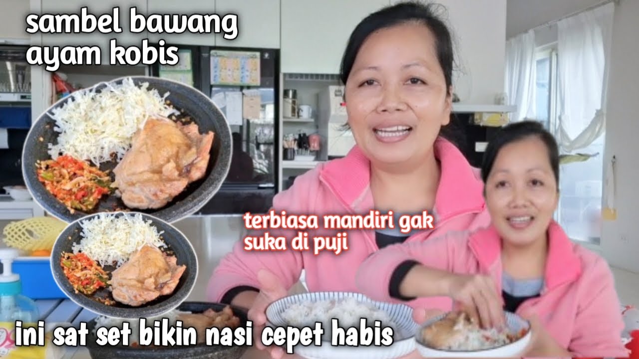 #Menu sederhana⁉️sambel bawang ayam kobis//bikin selera makan bertambah#tkwtaiwan