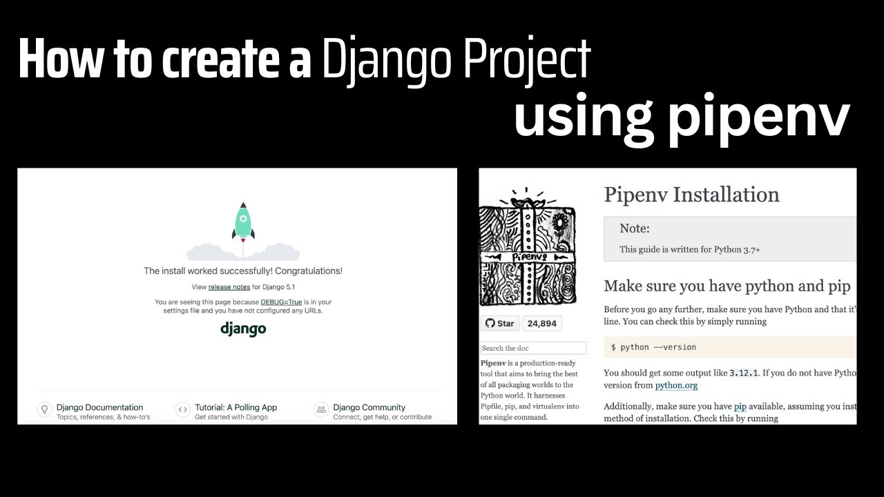 How to create a Django project using pipenv | pipenv installation