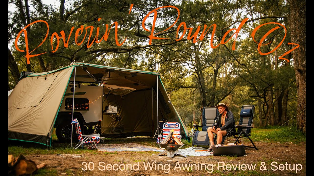 30 Second Wing Awning | Setup & Review | Almost 'two years in' review | Attached to Stockman Rover