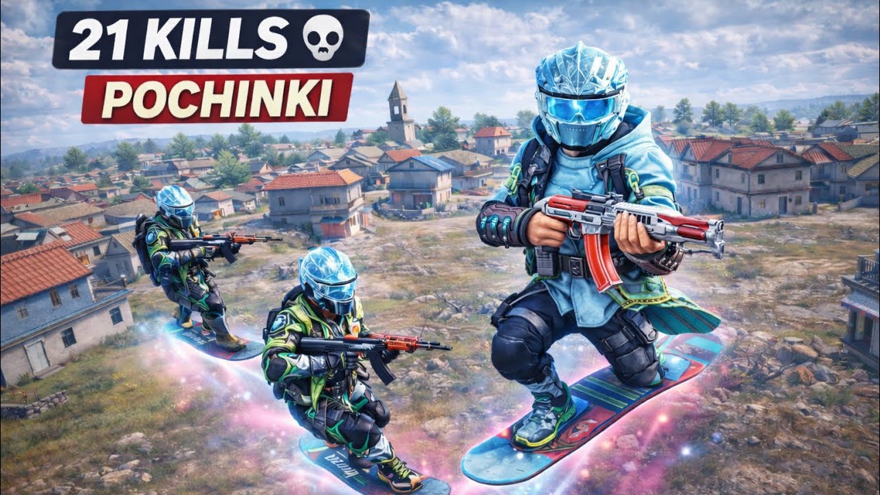 HAND CAM 🔥 21 KILLS 💀 POCHINKI | SKYBOARD 🛹 GLACIER HELMET 🧊 | AKM & S12K | NEW RECORD 🤯❤️‍🔥 #pubg 