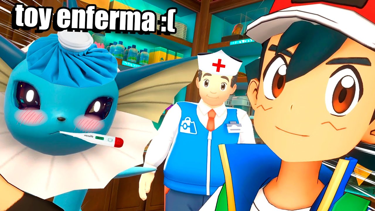 ¡VISITANDO LA FARMACIA PÓKEMON! 😱 | ASH Y VAPOREON