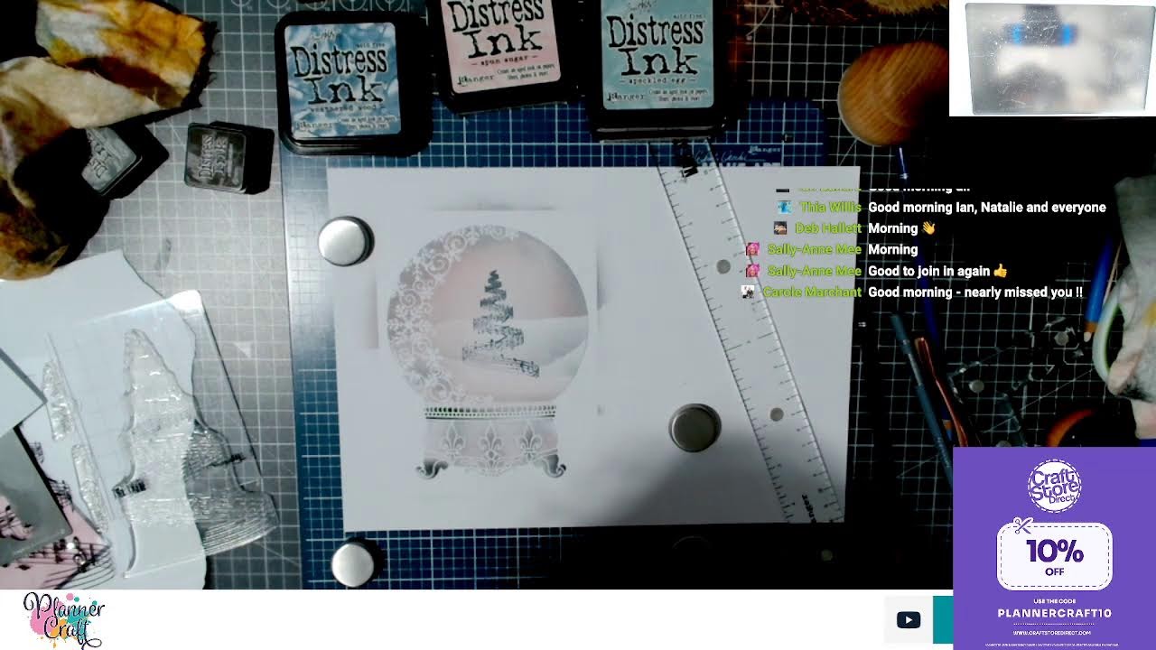 LIVE REPLAY: Snowglobe Card featuring Sweet Poppy Stencils