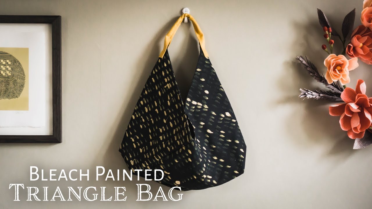 Bleach Painted Origami Bag | Sewing Project