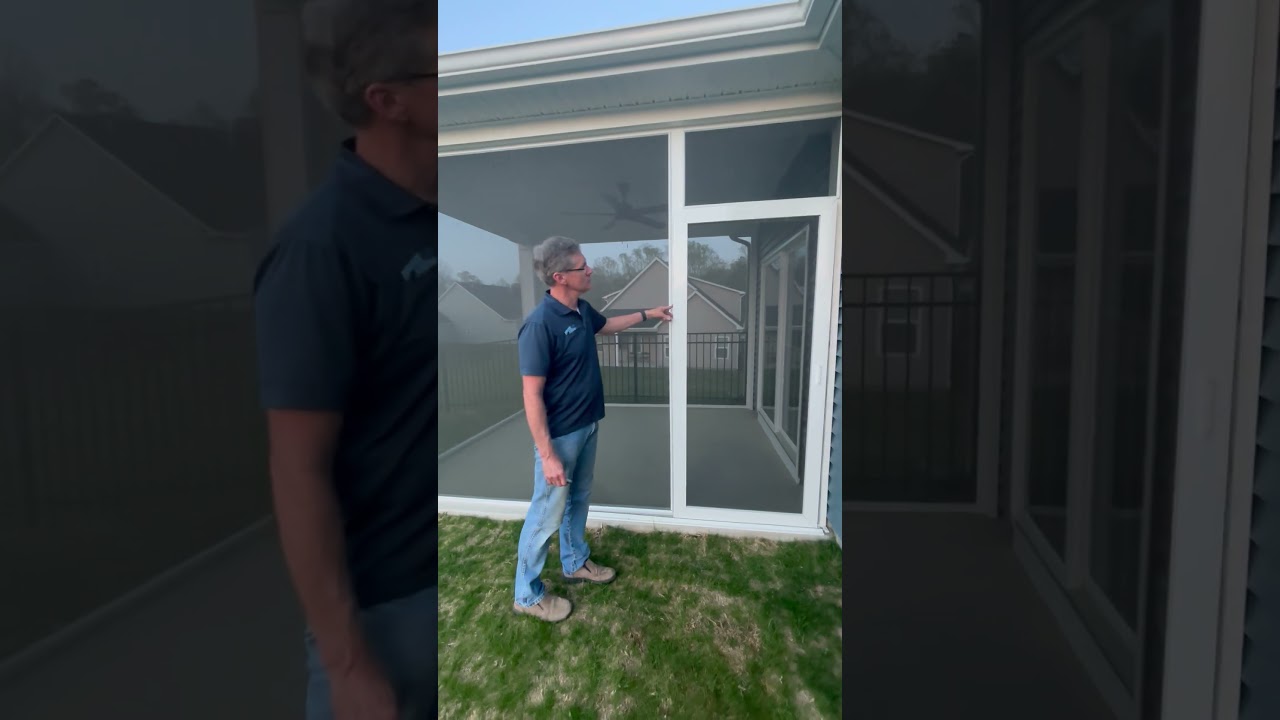 SCREENEZE&reg; Screen Porch with SCREENEZE&reg; Sliding Door