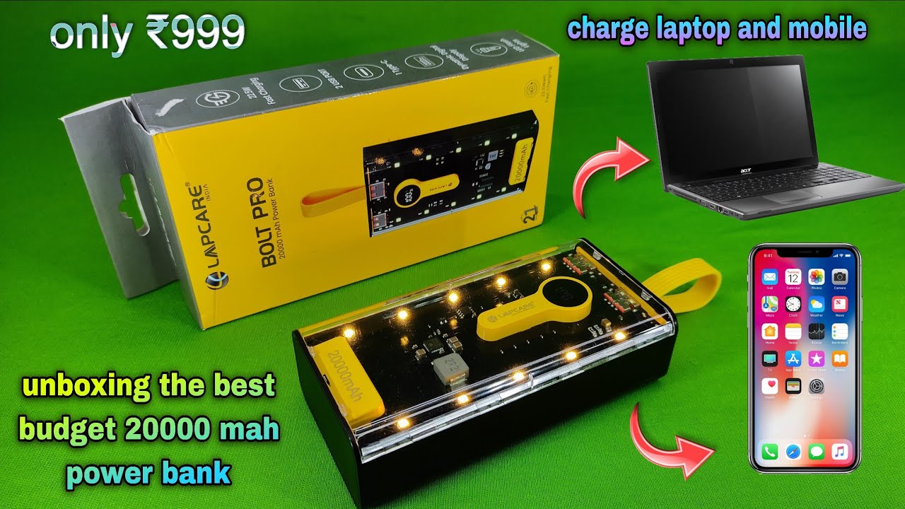Unboxing LAPCARE Bolt Pro 20000mAh Power Bank 🔋 | Fast Charging Beast Under ₹999