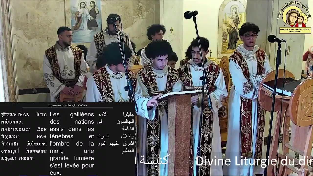 كنيسة العذراء سيدة الاقباط باريس     Divine Liturgie du dimanche15/02/2026    قداس اليوم الاحد