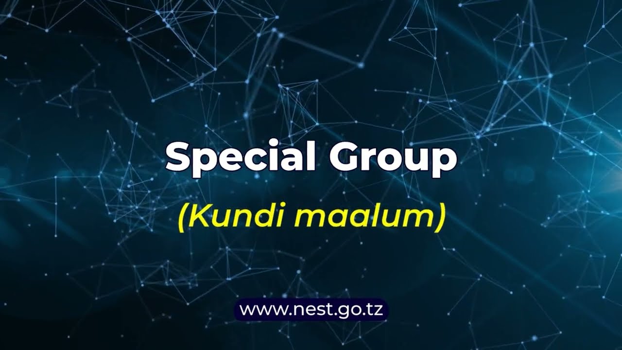 Kujisajili kwenye Mfumo wa NeST - MAKUNDI MAALUM