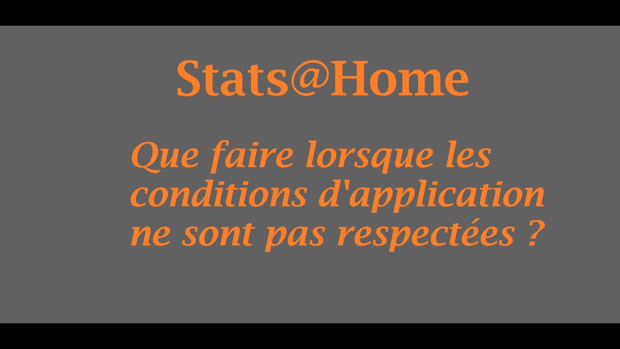 Que faire lorsque les conditions d'application ne sont pas respectées ?