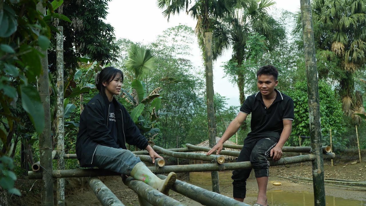 Строительство хижины для мельницы: Пао завершил фундамент хижины