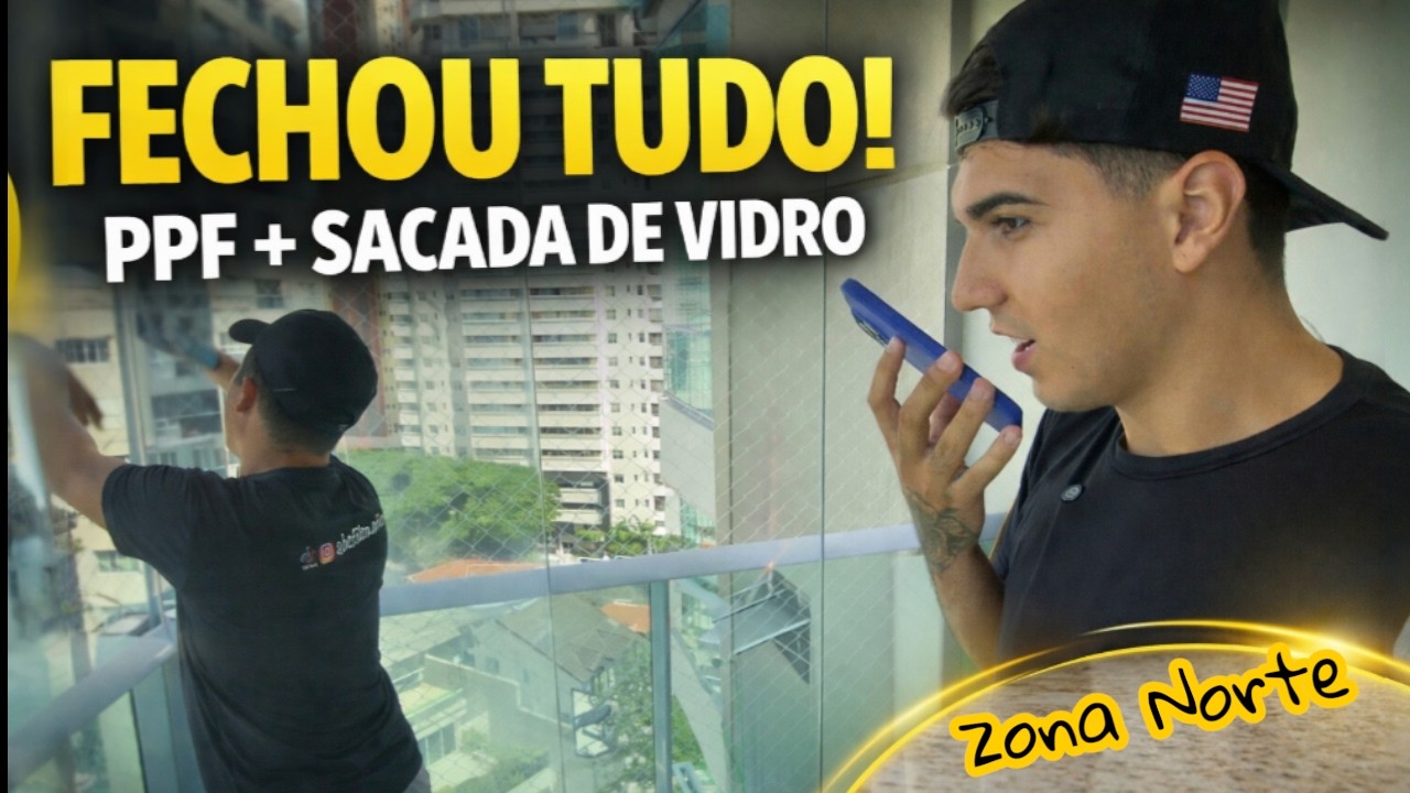 APLICANDO PPF NA MESA DE MÁRMORE NUM CLIENTE DA ZONA NORTE + SACADA DE VIDRO | Daily Vlog #2