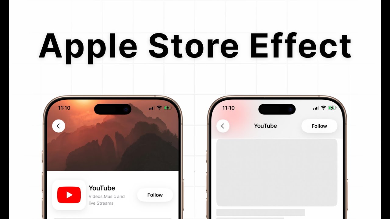 Воссоздайте липкий заголовок в стиле Apple с размытием и отображением панели инструментов
