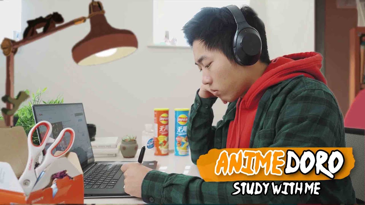~1 HOUR (ANIMEDORO) STUDY WITH ME | [No Music + Fireplace Sounds 🔥] | Single Session