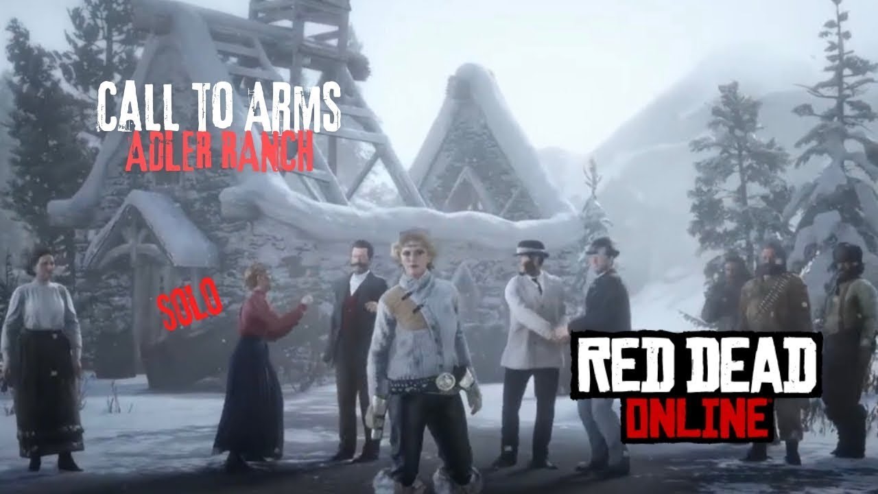 Red Dead Online Winter CTA  Adler Ranch Solo all waves
