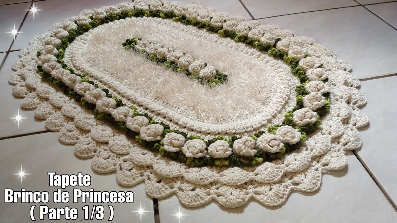 Tapete Brinco de Princesa / Jogo de banheiro brinco de princesa oval/ (Parte 1/3)