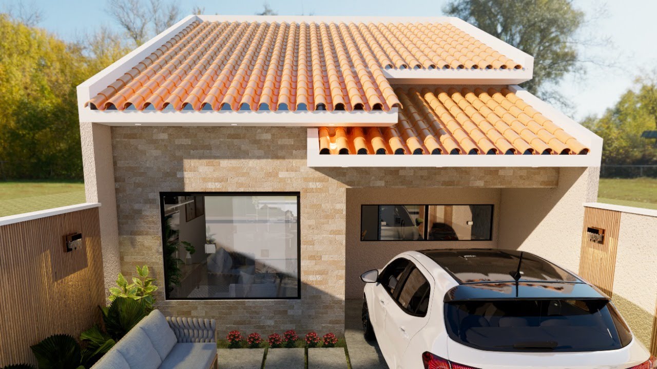 CASA PEQUENA ACONCHEGANTE || PROJETO MODERNO E BARATO !!