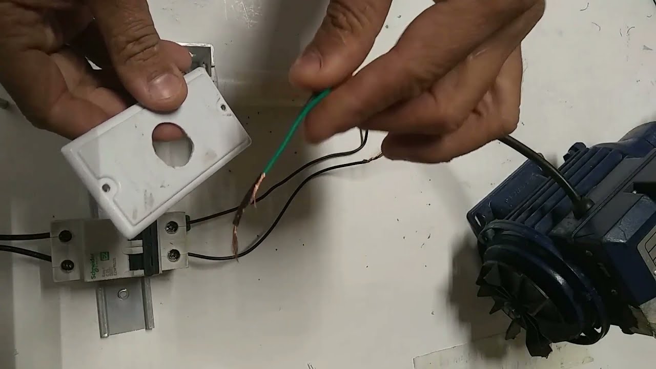 Como ligar um motor monofasico usando um botão interruptor de embutir redondo