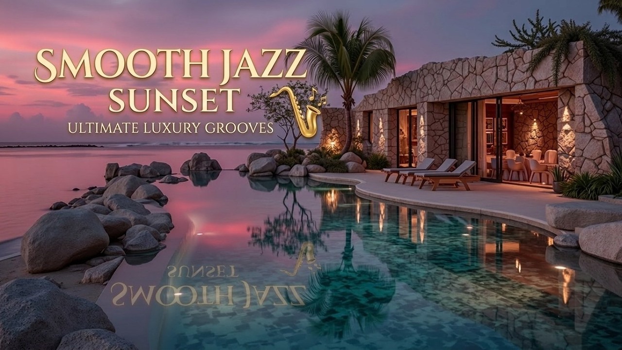 Sunset Luxury Smooth Jazz Lounge Music for Relaxing Tropical Evening Vibes