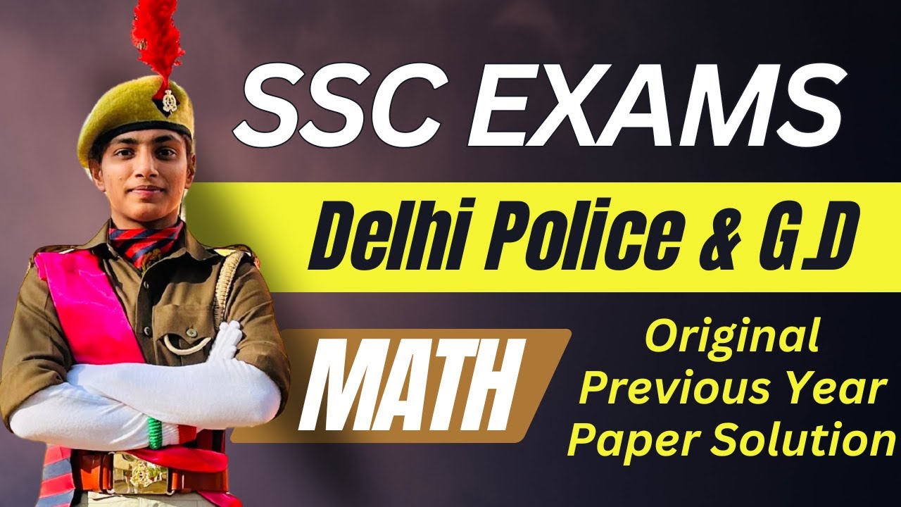 Delhi Police Constable/Driver/AWO/TPO/Head Constable Math PYQs with Explanation | DP Math MCQs